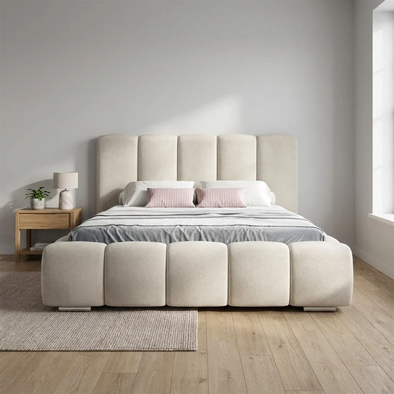تخت خواب ام دی اف دو نفره مدل الماس سایز 160×200سانتی متر
