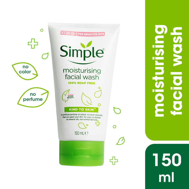 ژل شستشو صورت سیمپل مدل moisturising حجم 150 میلی لیتر ژل شستشو صورت سیمپل مدل moisturising حجم 150 میلی لیتر