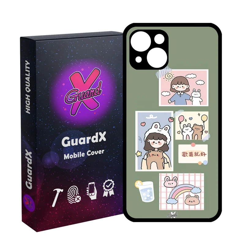 کاور گارد ایکس طرح Girl مدل Glass10514 مناسب برای گوشی موبایل اپل iPhone 13