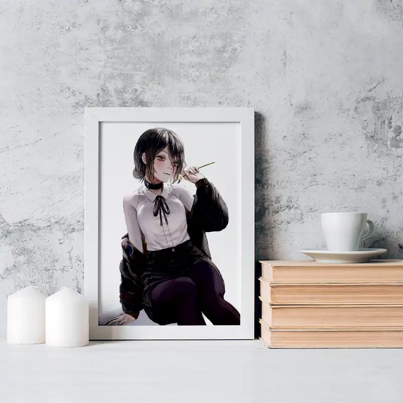 تابلو خندالو مدل ریزه انیمه مرد اره ای کد 17851