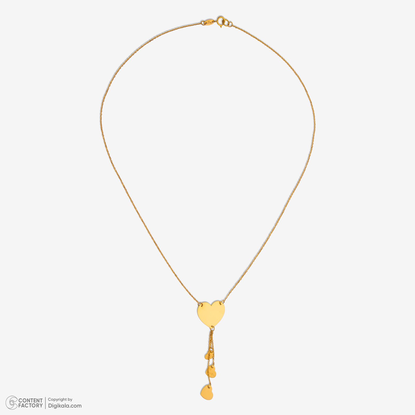 گردنبند طلا 18 عیار زنانه با زنجیر حلقه‌ای (فلامینگو) مایا ماهک مدل MM2180 -  - 3