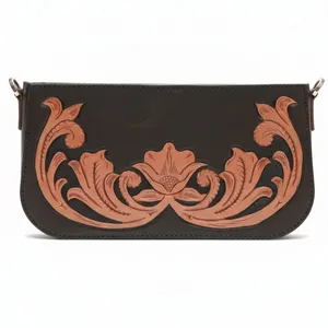 کیف دوشی چرم زنانه مدل حکاکی