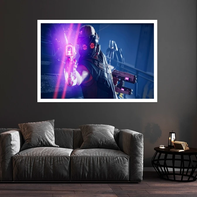 تابلو بکلیت طرح بازی Star-Lord مدل قاب شاسی W-s8884