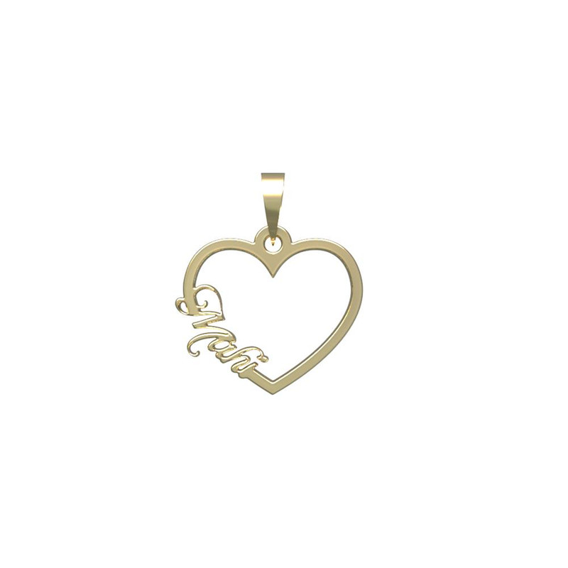 آویز گردنبند طلا 18 عیار زنانه مدوپد مدل اسم ماهی mahi کد PB1-10504