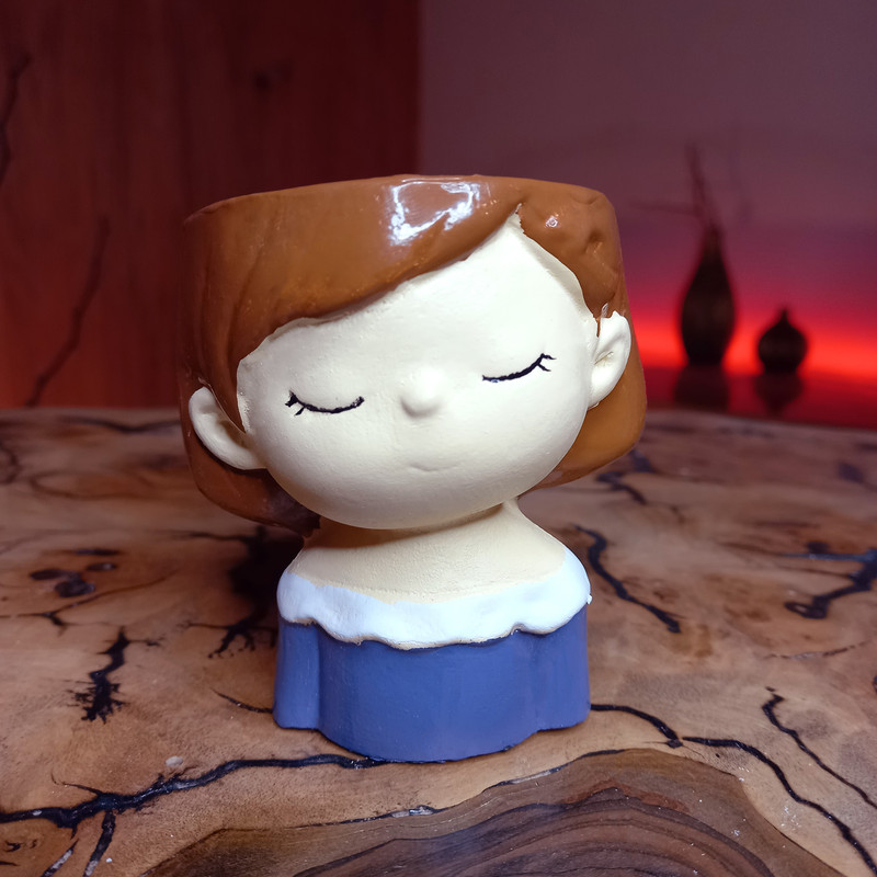 گلدان مدل عروسکی طرح دختر و پسر فانتزی مجموعه 4 عددی