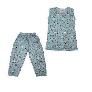 ست تاپ و شلوارک زنانه مدل فانتزی رنگ آبی