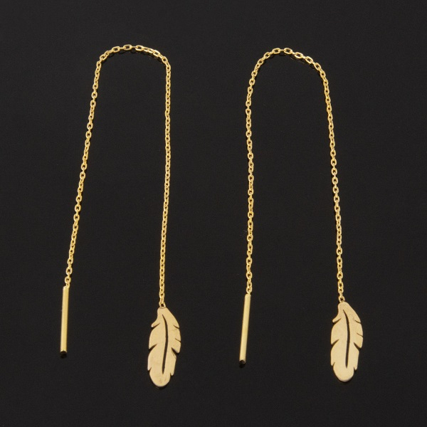 گوشواره طلا 18 عیار زنانه عدنان مدل F75