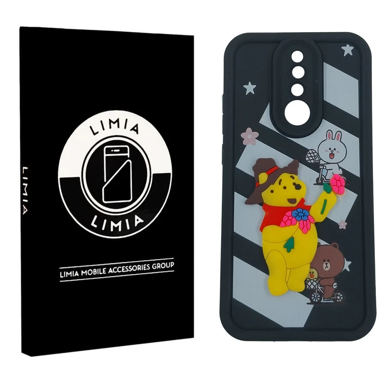 کاور لیمیا مدل سولید لنزدار طرح عروسکی برجسته مناسب برای گوشی موبایل شیائومی Redmi 8
