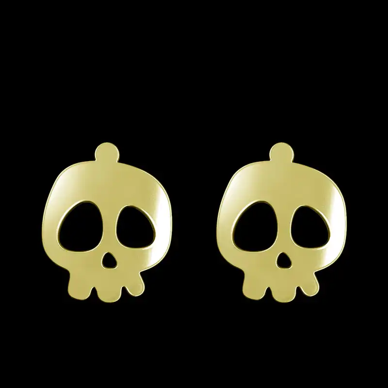 گوشواره طلا 18 عیار زنانه مدوپد مدل جمجمه کد GA1-15717