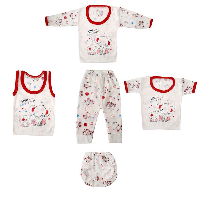 ست 5 تکه لباس نوزادی طرح دامبو مدل  F5K-30