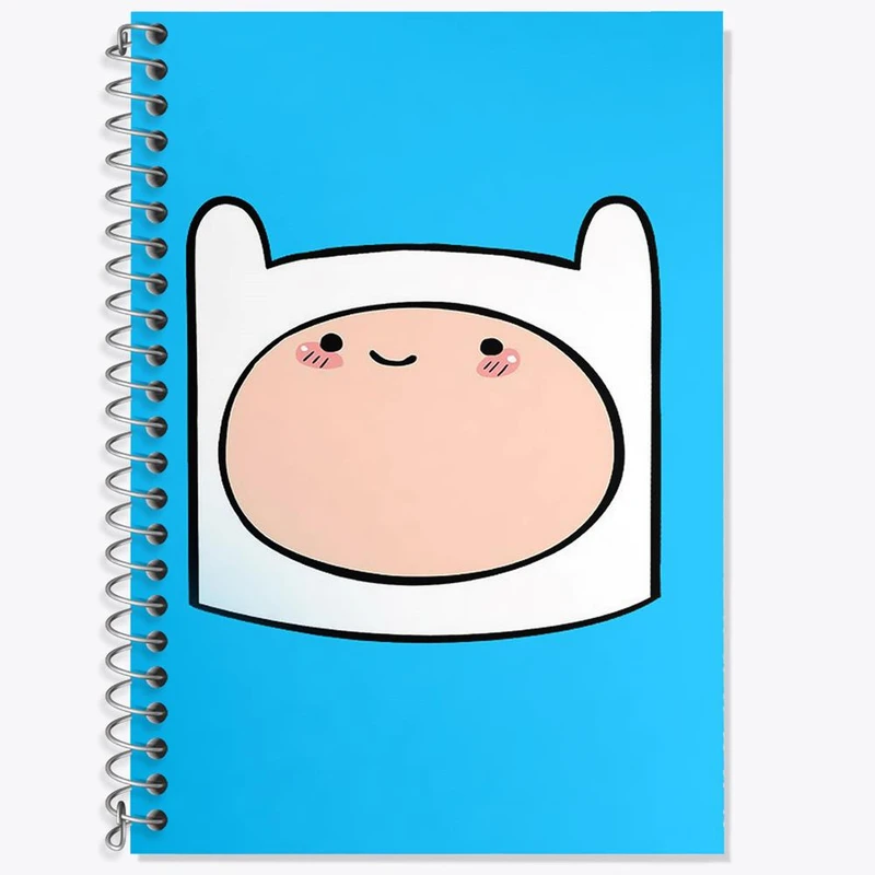 دفتر زبان 50 برگ خندالو مدل دو خط طرح فین وقت ماجراجویی Adventure Time کد 20815