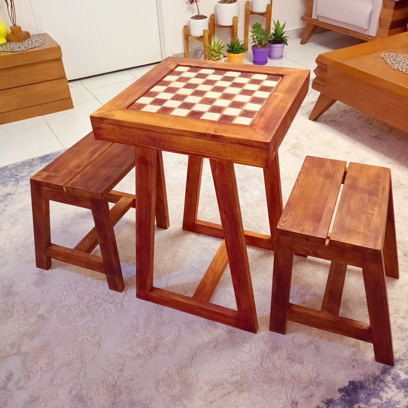 میز و صندلی شطرنج مدل 102 set