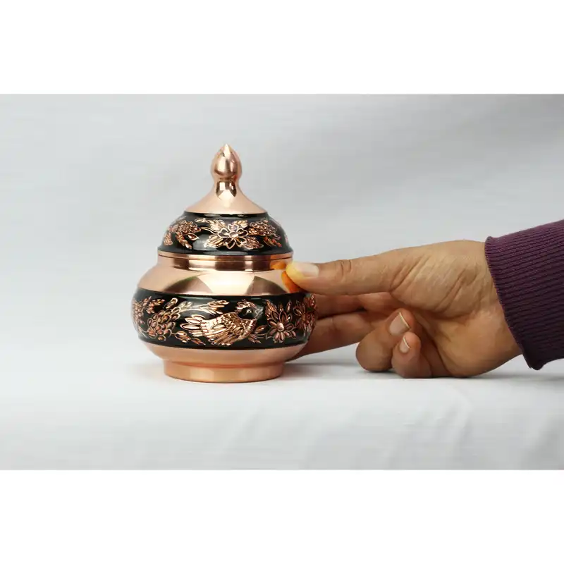 قندان مسی مدل الماس تراش کد m1102