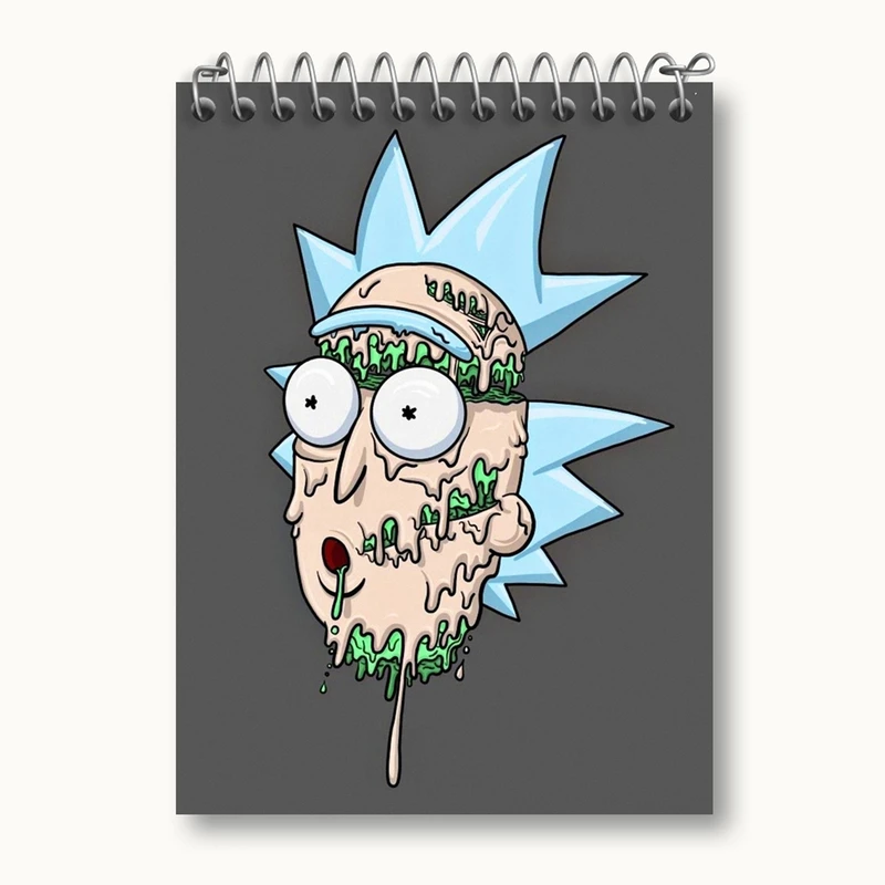 دفتر یادداشت 50 برگ خندالو مدل ریک و مورتی Rick and Morty کد 3208