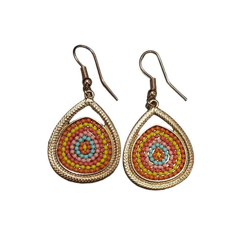 گوشواره زنانه آی ام مدل اشکی منجوقی کد 21 گوشواره زنانه آی ام مدل اشکی منجوقی کد 21