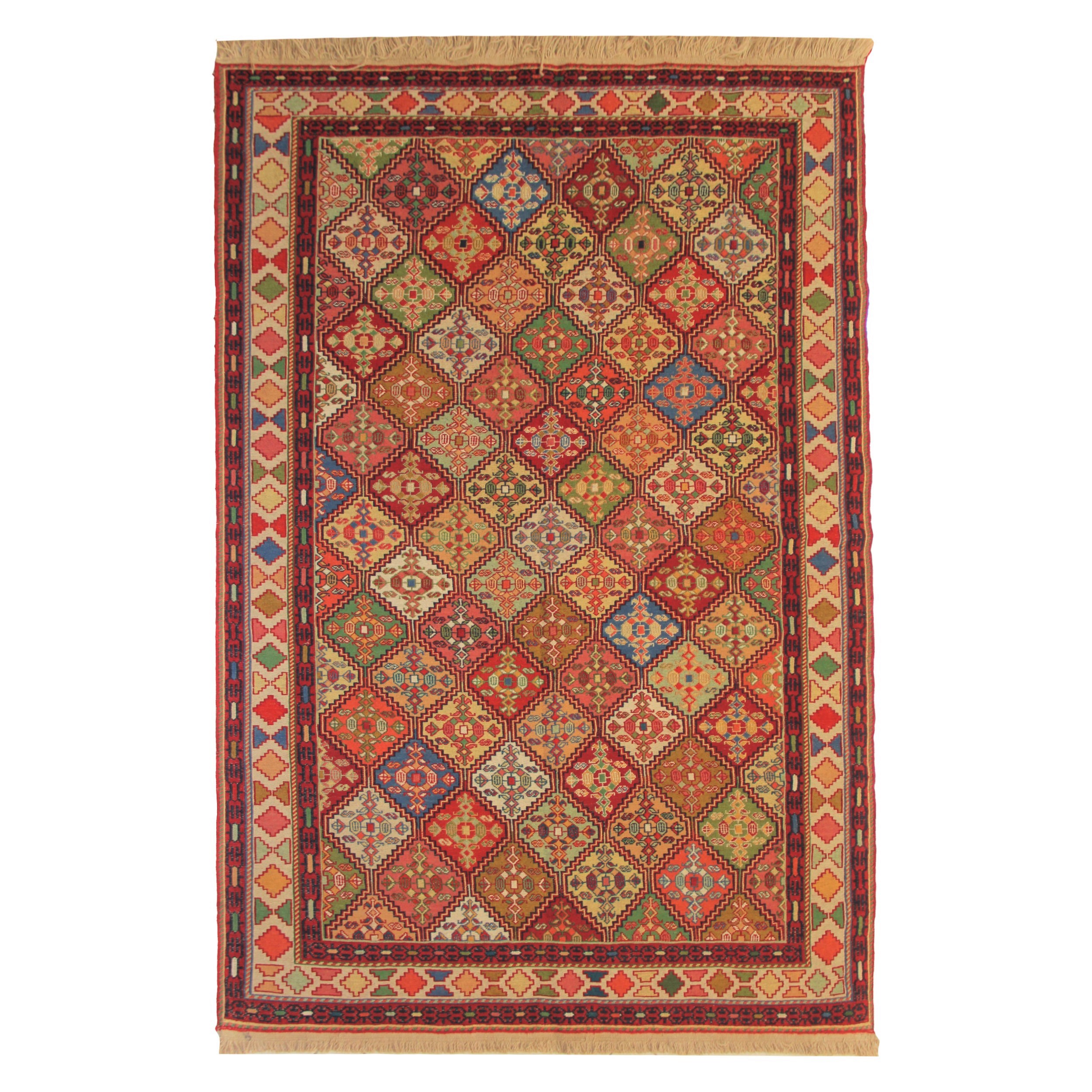 گلیم دستباف دو متری طرح سوزنی کد 640