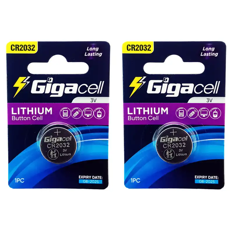 باتری سکه ای گیگاسل مدل CR2032 بسته 2 عددی