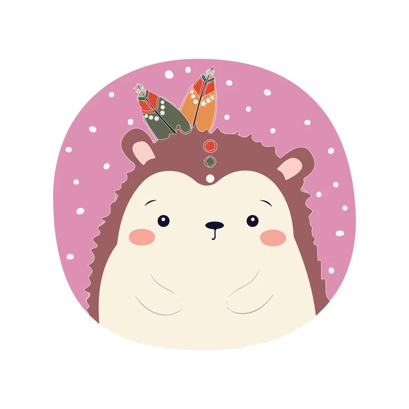 استیکر دیواری کودک پویا مارکت مدل جوجه تیغی  کد 1486