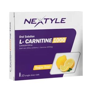 ویال ال کارنتین 1000 میلی گرم با طعم لیمو نکستایل بسته 10 عددی