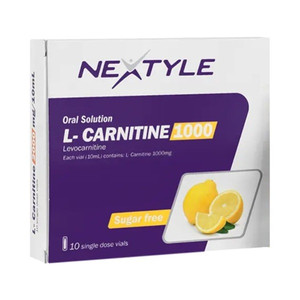 ویال ال کارنتین 1000 میلی گرم با طعم لیمو نکستایل بسته 10 عددی