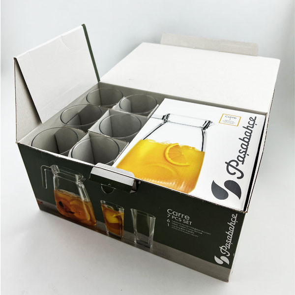 ست پارچ و لیوان 7 پارچه پاشا باغچه مدل Carre کد 96493