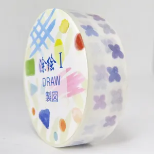 چسب نواری طرح فانتزی گل مدل واشی کد 92 عرض 1.5 سانتی متر