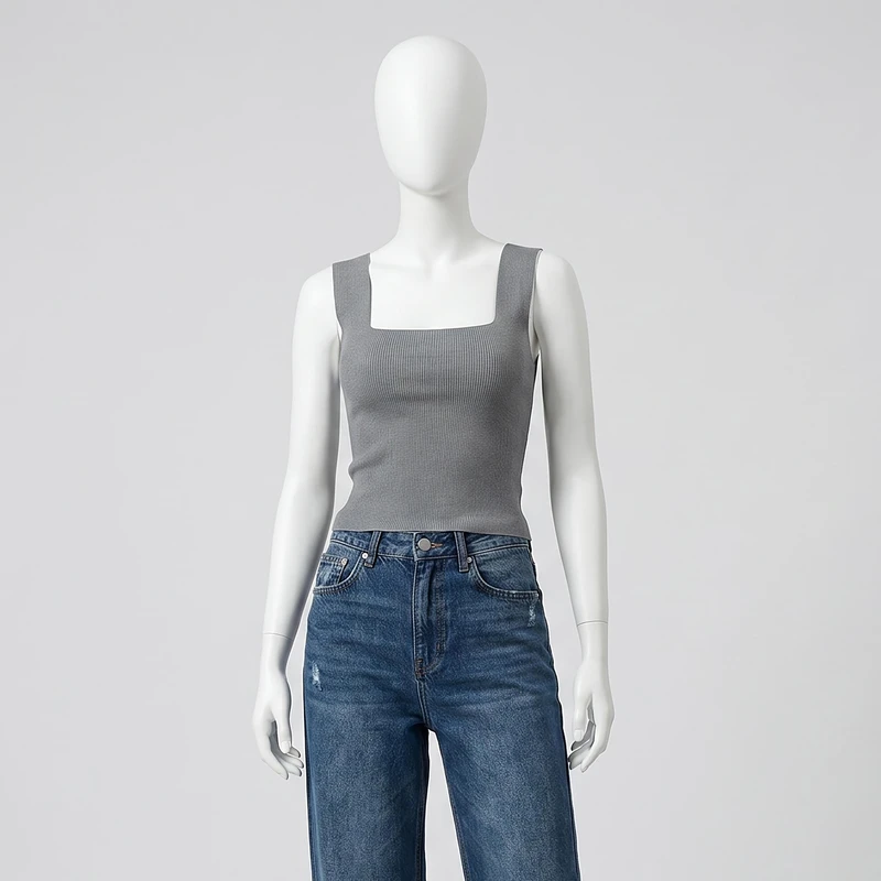 کراپ‌تاپ زنانه مدل stretch Line basic 02