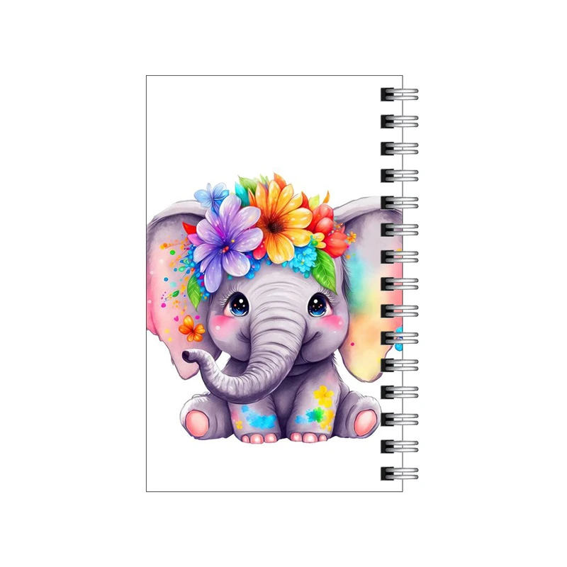 دفترچه یادداشت مدل to do list طرح فیل گل گلی کد 0930832