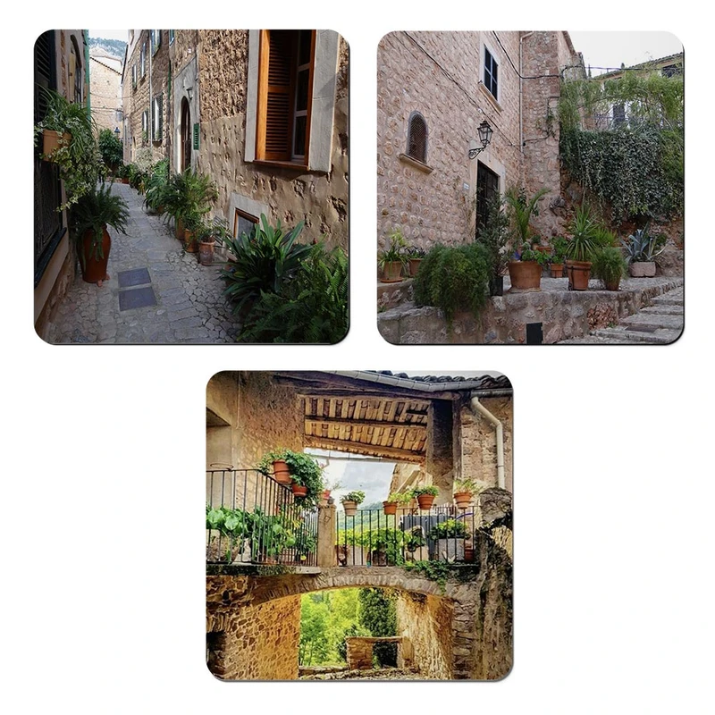 مگنت صباطرح مدل کوچه سنگی کد M1310 مجموعه 3 عددی