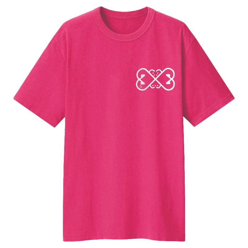 تی‌شرت لانگ آستین کوتاه زنانه مدل چاپ دو قلب کد A1084-P