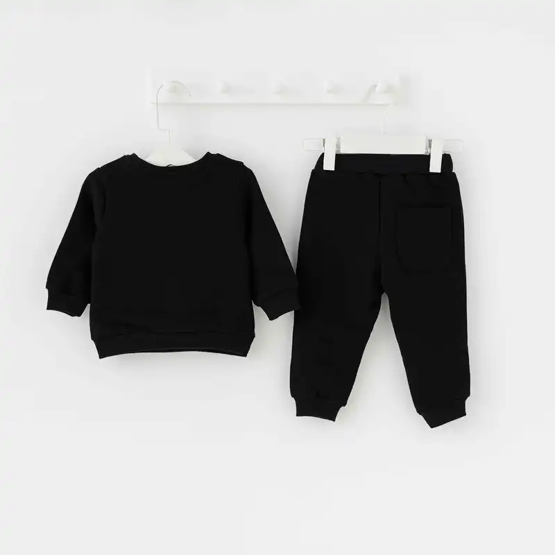 ست سویشرت و شلوار نوزادی ایندیگو مدل 296014 رنگ مشکی