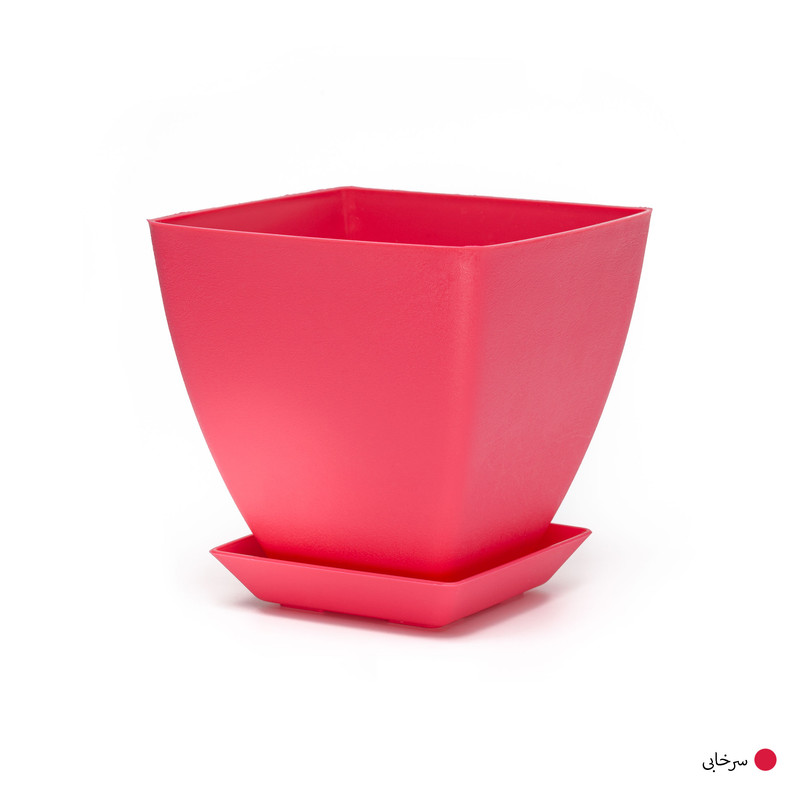 گلدان گل آذین مدل پلاستیکی مربع کد 020