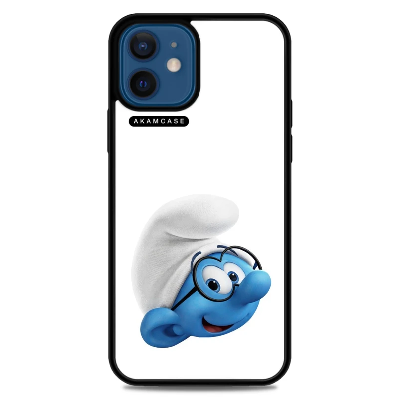کاور آکام مدل AMC-WA12M-SMURFS-16 مناسب برای گوشی موبایل اپل iPhone 12 Mini