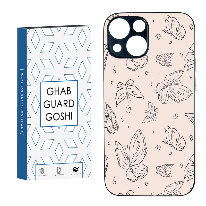 کاور قاب گارد گوشی طرح پروانه کد TPU-238 مناسب برای گوشی موبایل اپل IPHONE 13 MINI