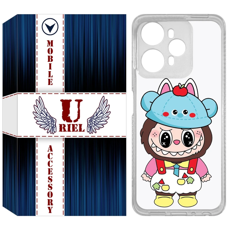 کاور یوریل مدل Clear کد 123 طرح لبوبو Labubu مناسب برای گوشی موبایل وکال V1 / V1 Plus