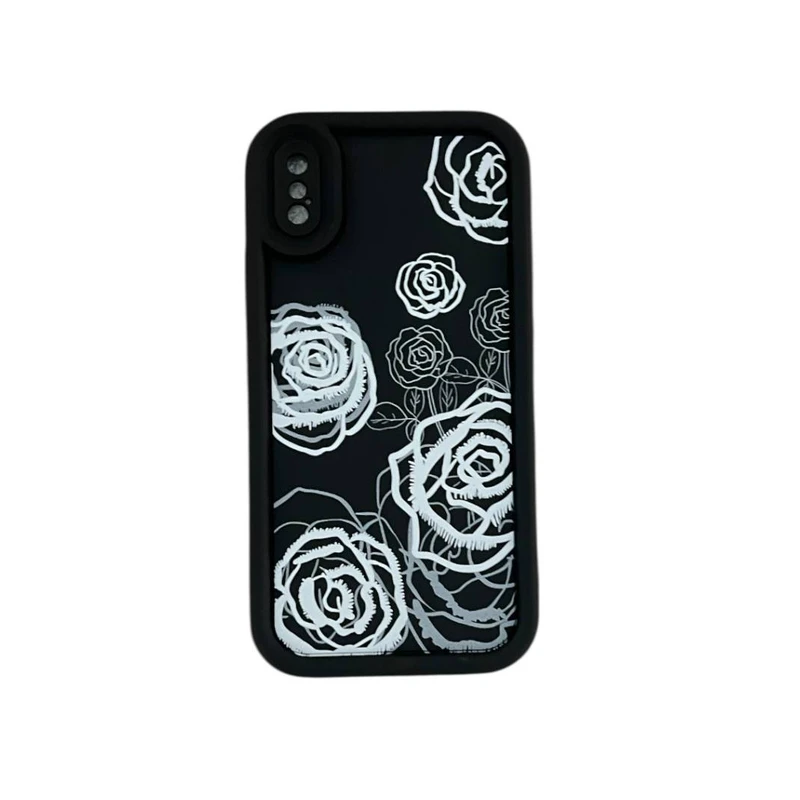 کاور مدل سیلیکونی طرح گل رز کد Ros701 مناسب برای گوشی موبایل اپل  Iphone X/XS