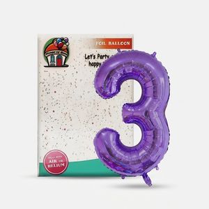 بادکنک فویلی مدل عدد 3
