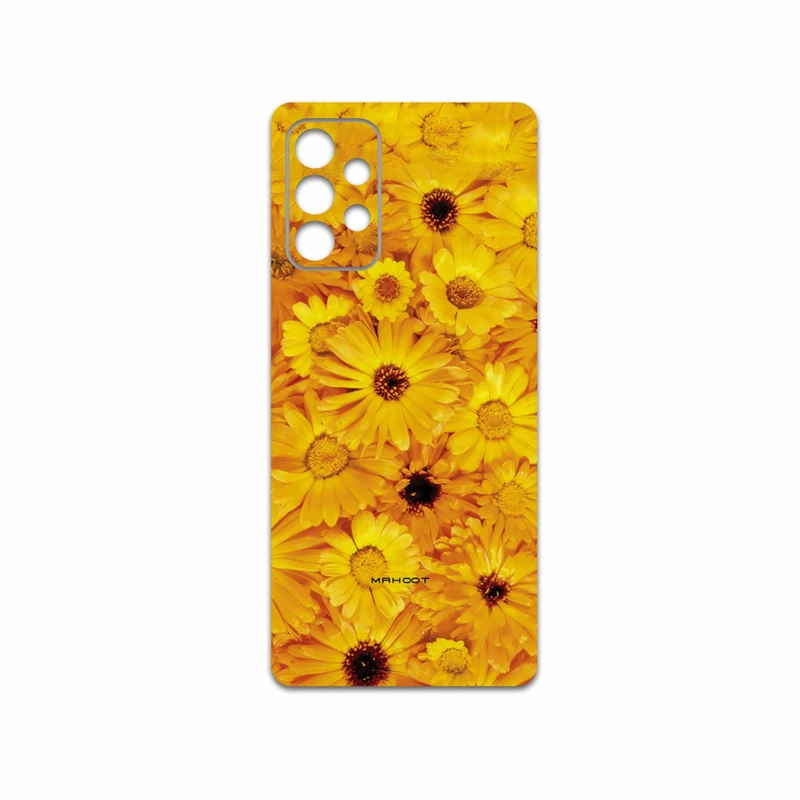 برچسب پوششی ماهوت مدل Yellow-Flower مناسب برای گوشی موبایل سامسونگ Galaxy A72