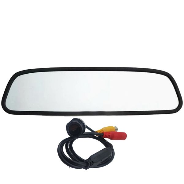 آینه مانیتور دار استیل مدل MB-431 به همراه دوربین دنده عقب