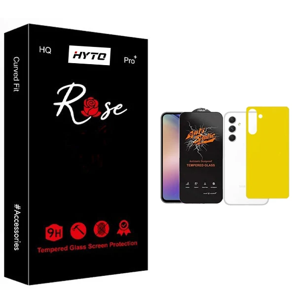 محافظ صفحه نمایش هیتو مدل Rose Antistatic Guard مناسب برای گوشی موبایل  سامسونگ galaxy a54 به همراه محافظ پشت گوشی