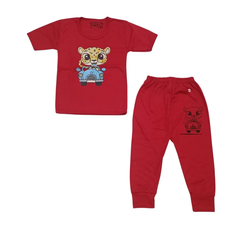 ست تی‌شرت آستین کوتاه و شلوار راحتی پسرانه مدل ماهوتن A005