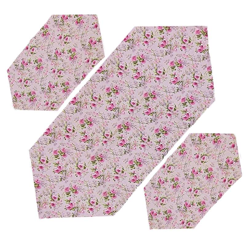ست رومیزی سه تکه مدل گل کد SC3-3