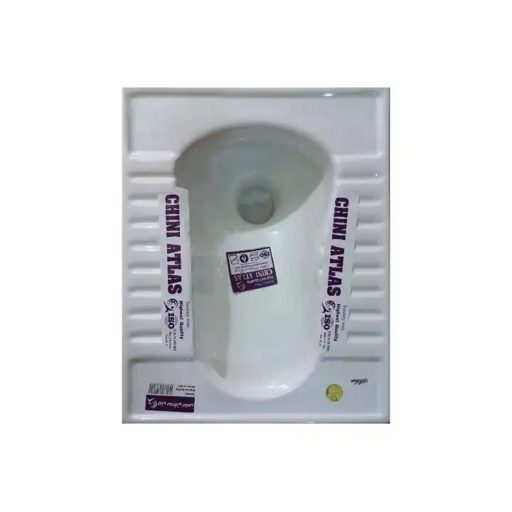 توالت زمینی چینی اطلس مدل  ریملس میله خطی تخت