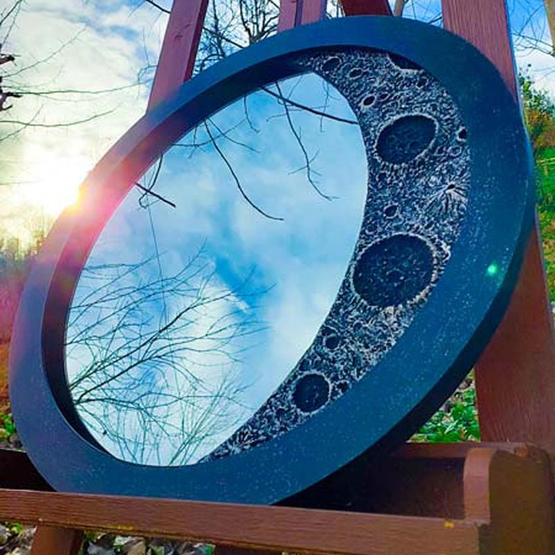 تابلو آینه مدل هلال ماه نوری کد SL202D50