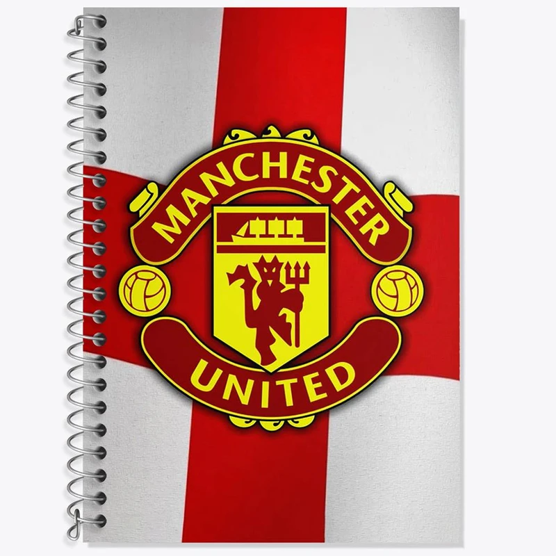 دفتر زبان 50 برگ خندالو مدل دو خط طرح باشگاه منچستر یونایتد کد 26516