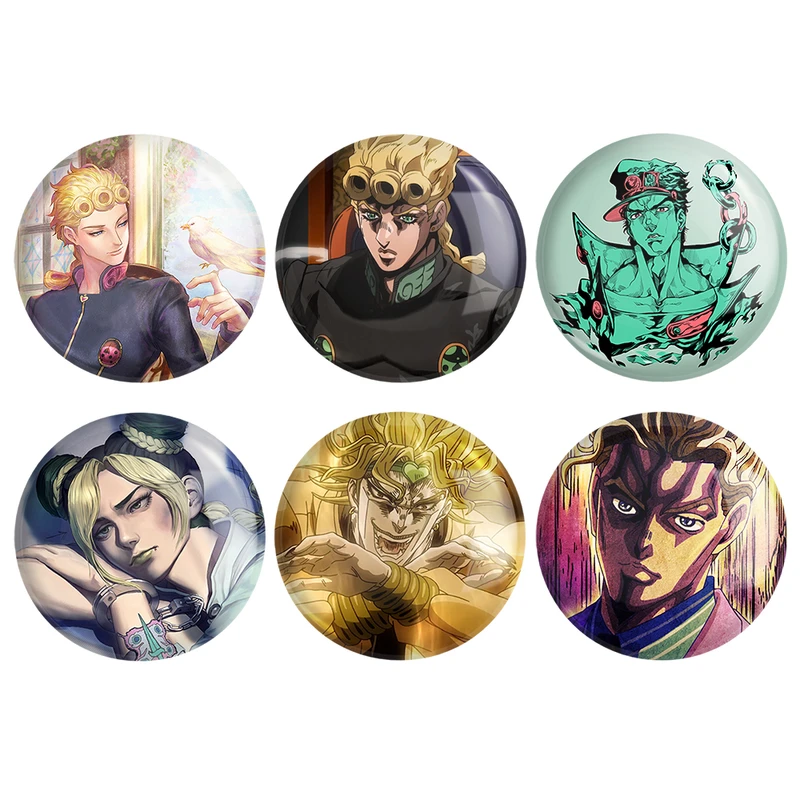 مگنت خندالو طرح انیمه جوجو Jojo کد 460B مجموعه 6 عددی