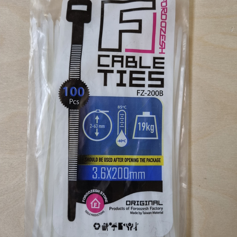 بست کمربندی فروزش مدل F20B بسته 200 عددی بست کمربندی فروزش مدل F20B بسته 200 عددی