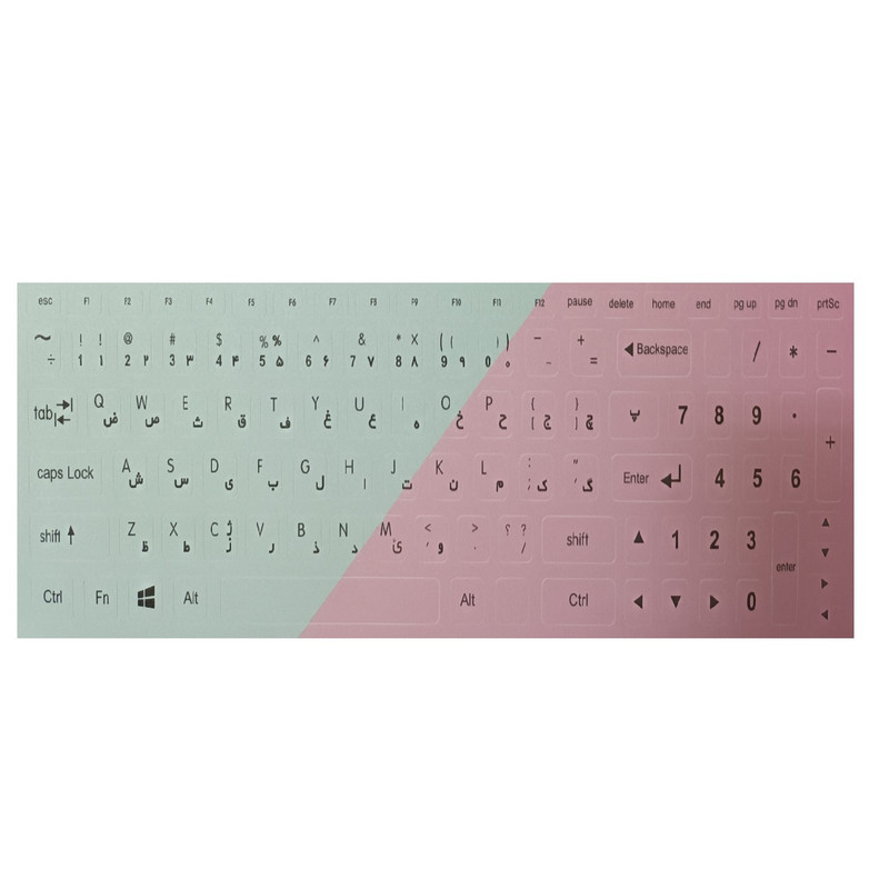 برچسب کیبورد طرح مایا کد  666 با حروف فارسی