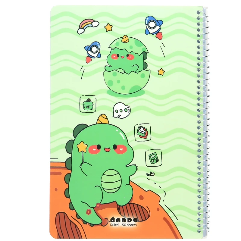 دفتر مشق 50 برگ گاندو طرح فانتزی کد 0085