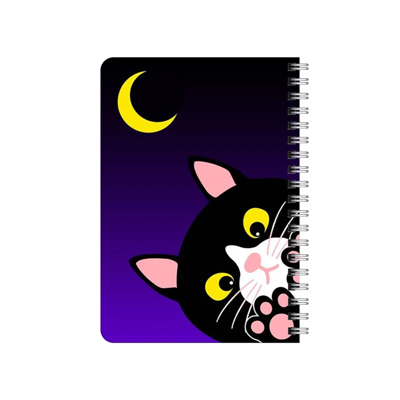 دفترچه یادداشت بامبیلیپ مدل چوبی طرح گربه و ماه کد 7080585